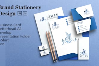 design a professional and modern stationary for your business