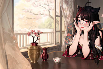 create sexy anime waifu and fan art illustration