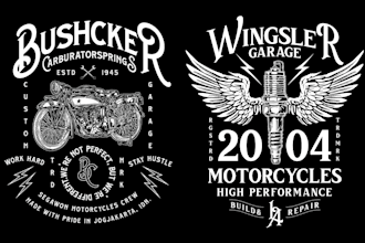 design a custom vintage badge logo for clothing or anything
