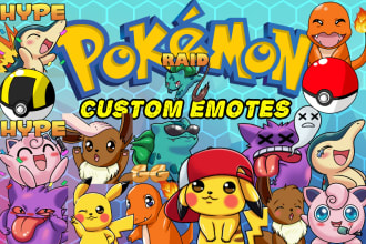 make custom emotes pokemon twitch discord and sub badges