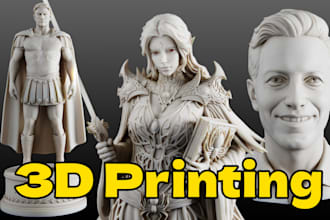 sculpt 3d model character stl for 3d printing and rendering