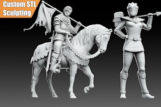 sculpt a 3d character or any 3d model for 3d printing