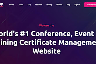 develop events registration website with payment integration