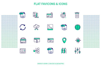 design a flat favicon icon for you