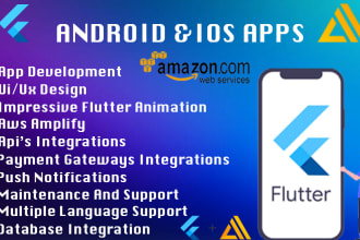 do flutter app and aws amplify backend environment