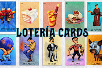 draw your loteria cards, mexican theme millenial, zoomers art dia de los muertos