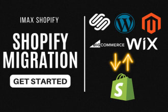 migrate your wordpress woocommerce wix squarespace website to shopify