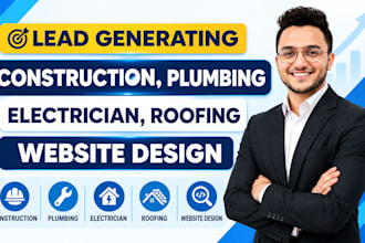 design plumbing, roofing, construction, electrician website
