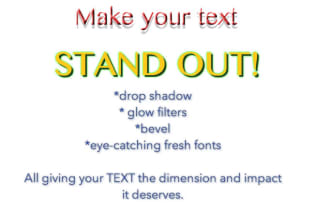 style your text with eye catching fonts and effects