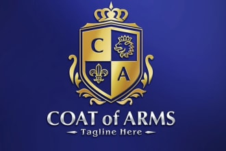 design luxury regal gothic heraldic family crest coat of arms logo