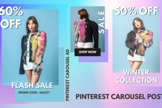 design creative pinterest carousel ad