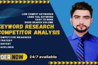 do high volume keywords research deep competitors analysis