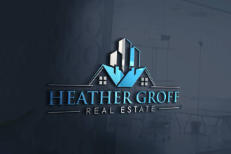 design  luxury real estate property  construction realty logo