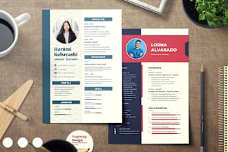 design professional resume, cv, plus cover letter by canva