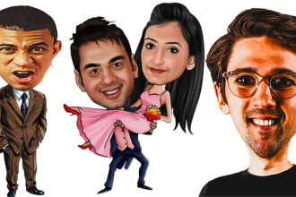 cartoon caricature portrait headshot avatar from photo
