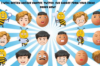 design professional emotes twitch sub badges