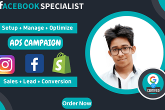 setup and optimize shopify facebook ads,fb advertising