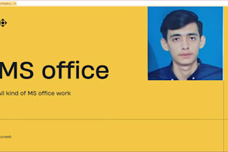 do all kinds of your ms office work