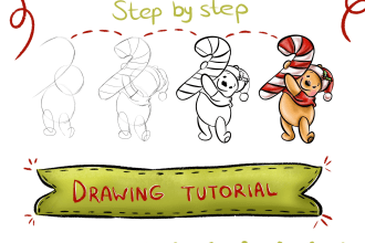 draw step by step tutorials for christmas