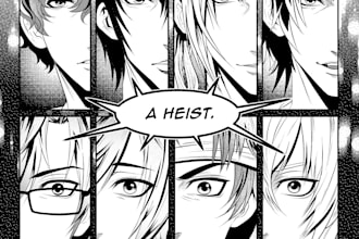 draw in high quality manga for you in unique styles