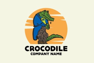 design high quality crocodile logo in high definition