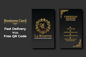 make luxury business card, letterhead and stationary design urgently