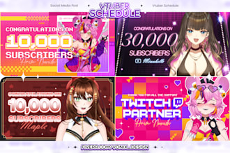 design vtuber schedule or social media post
