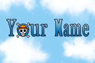 design your name or brand name in any anime font you want