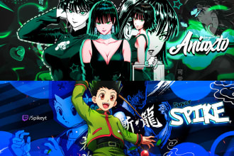 design anime banner or header for you
