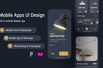 Hot Review! design professional and modern UI UX design your mobile app website landing page