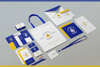 design modern logo with brand style guide and brand identity