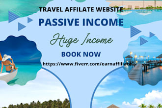 design stunning travel affiliate website with white label and amazon affiliate