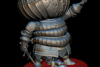 create a cute chibi 3d character