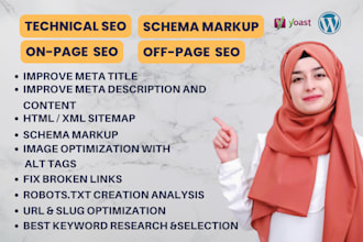 do wordpress yoast onpage, offpage SEO with schema markup