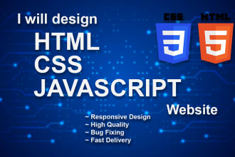 design static website with responsive and fast load