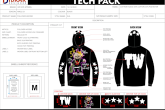 custom tech pack services for your creative apparel