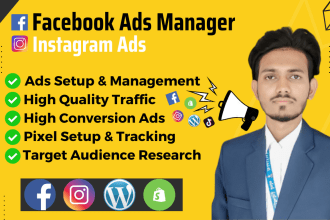 be your facebook ads manager, instagram ads, fb ad