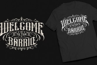 design vintage logo hand lettering retro tattoo barbershop