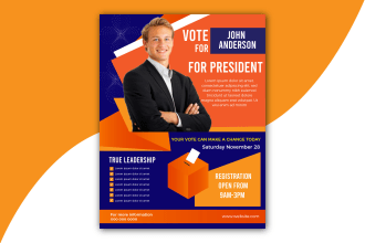 design amazing political election campaign flyer, banner and poster urgently
