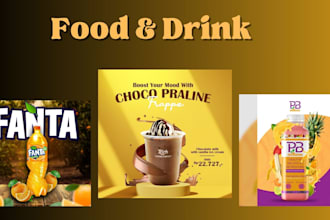 design food and drink flyers, posters and promo materials