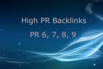 do 10 PR9 high PR backlinks
