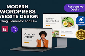 design, fix or customize wordpress website using elementor or divi