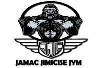 design health, gym, sports, badge, 3d and fitness logo