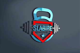 design health, gym, sports, badge, 3d and fitness logo
