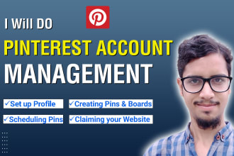 do pinterest account management, pins and boards
