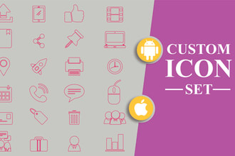 design custom vector icon set