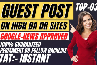 do guest post on high da DR traffic sites