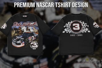 create a trendy nascar racing streetwear tshirt