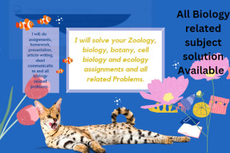 provide you zoology, botany, and biology assignment solution