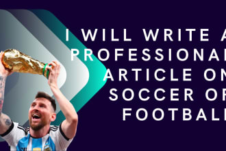 write a professional article on soccer or football
